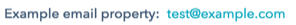 example email property